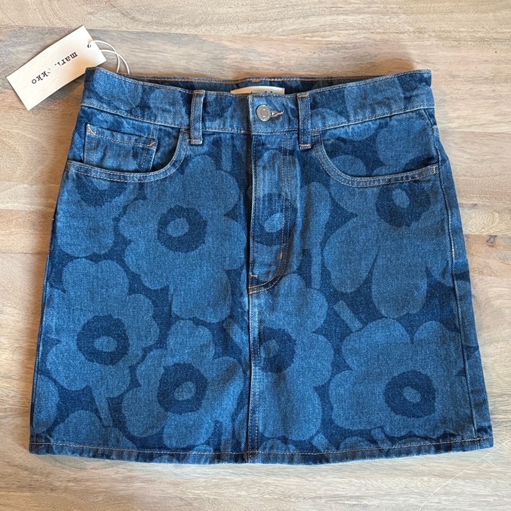 MARIMEKKO Maridenim Ruudut Unikko Mini Skirt